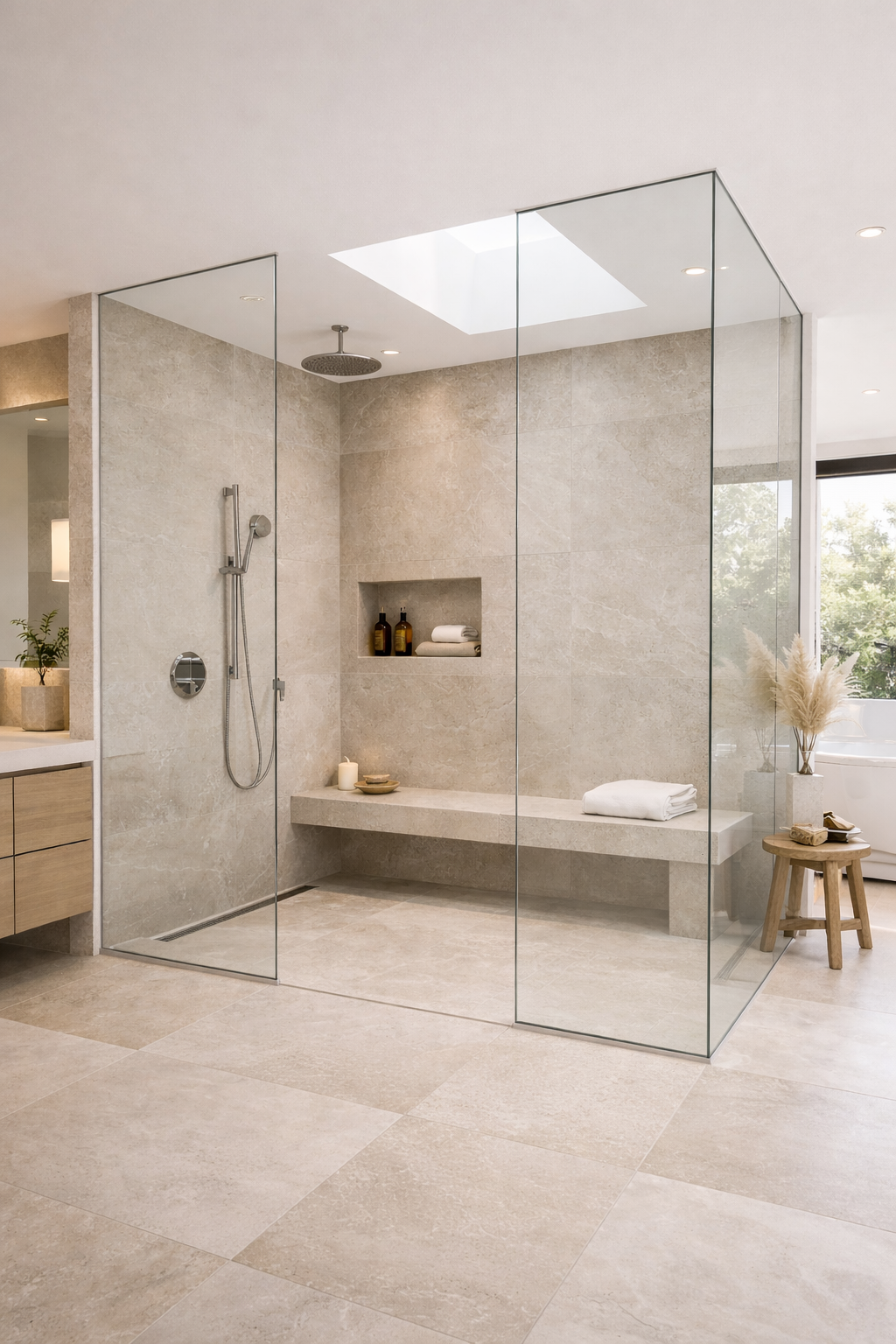 Glass Showers with Minimal Hardware