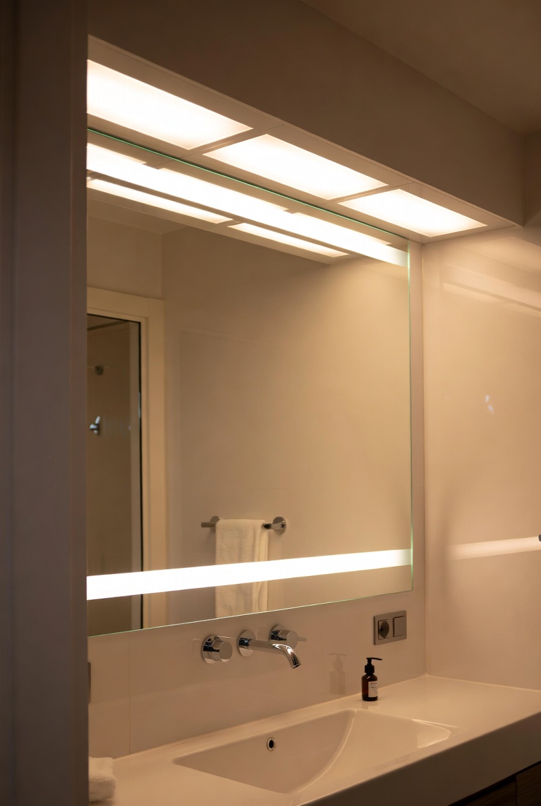 Matching Mirror Lighting with Bathroom Design