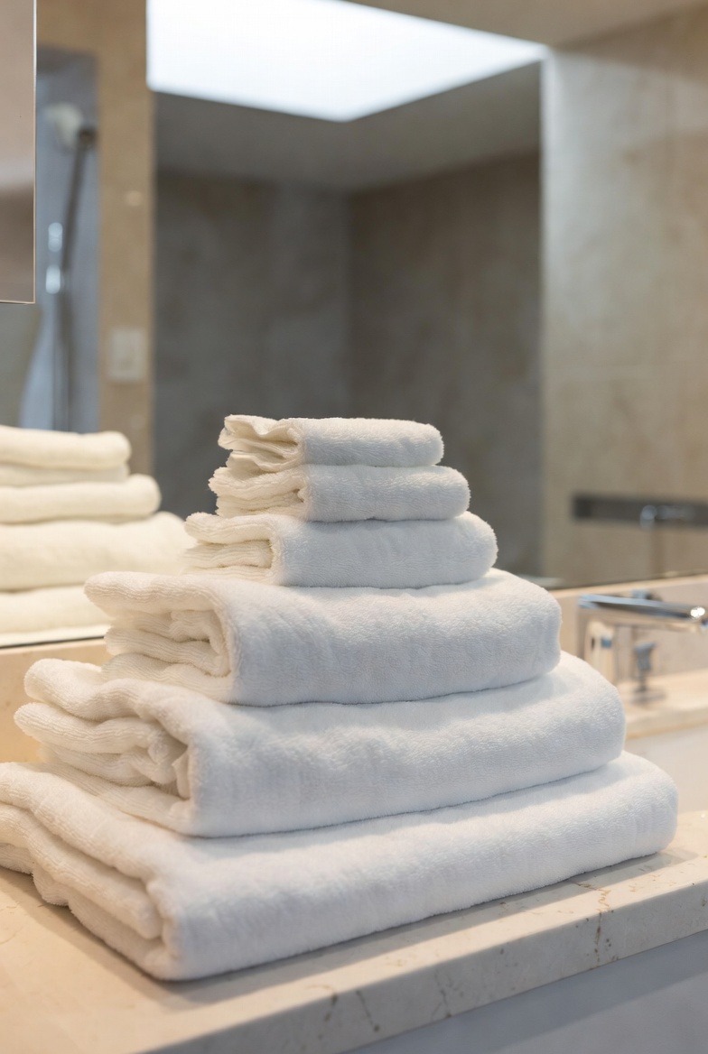 Neatly Folded Towels for a Clean First Impression