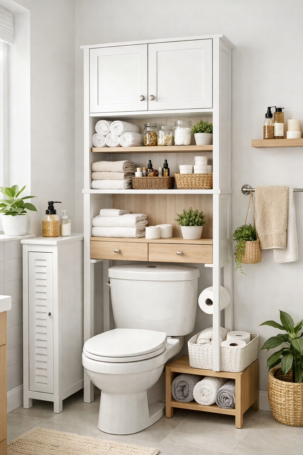 Over-the-Toilet Storage for Compact Bathrooms