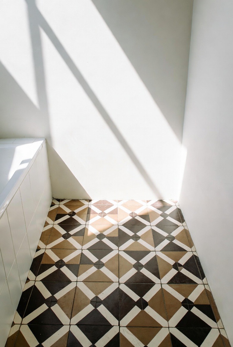 Patterned Floor Tiles for Visual Interest