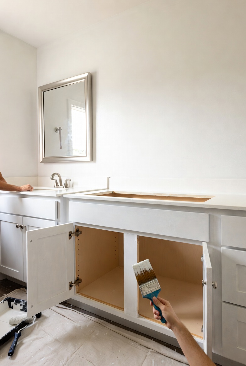 Refresh the Vanity with Paint or Stain