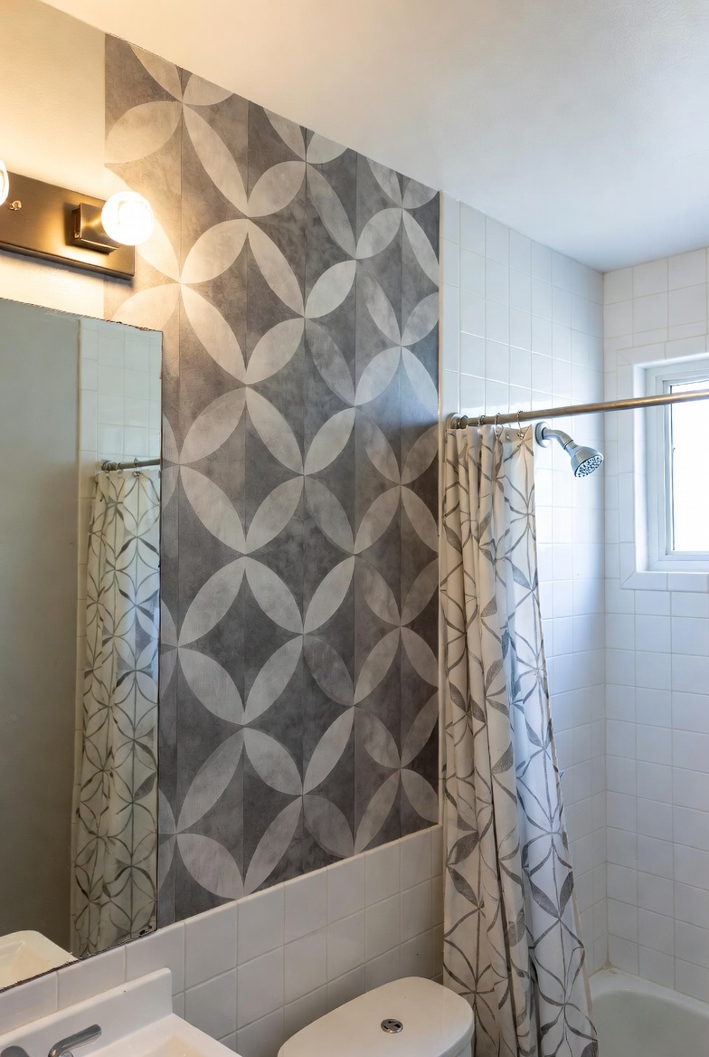 Swap the Shower Curtain for Instant Style