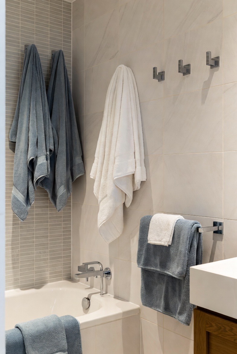 Towels Draped with Intention