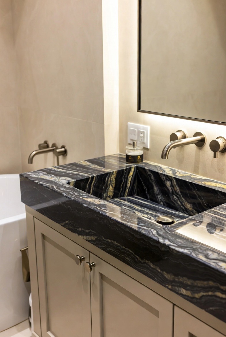 Vanity with Statement Countertop