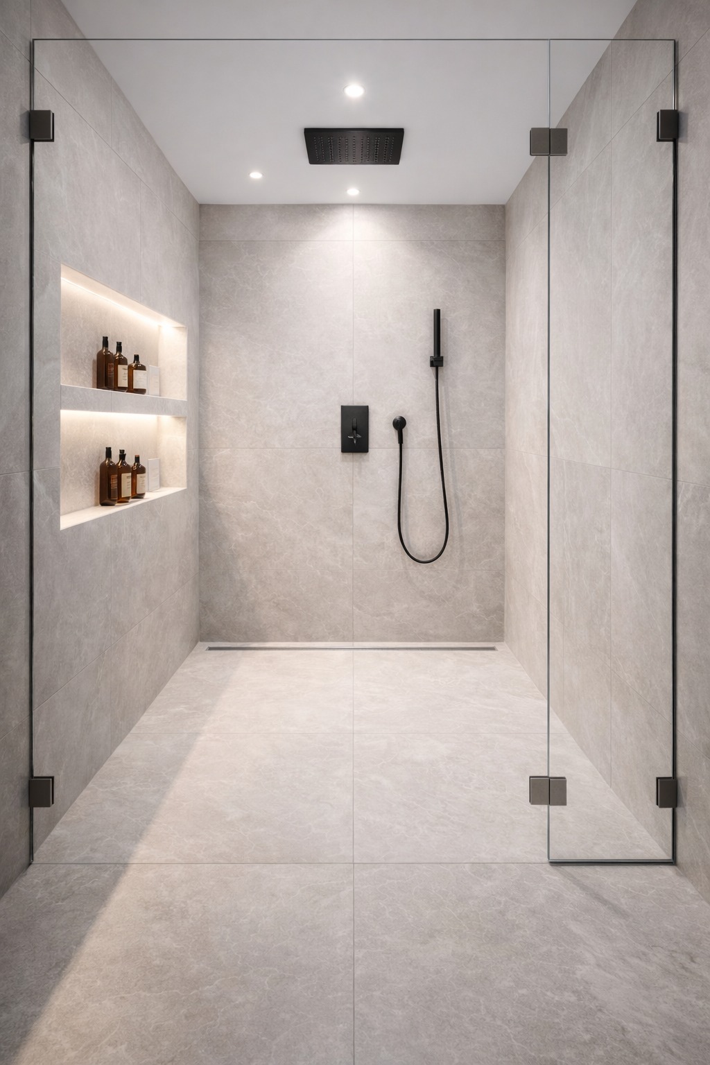 Walk-In Showers with Built-In Niches