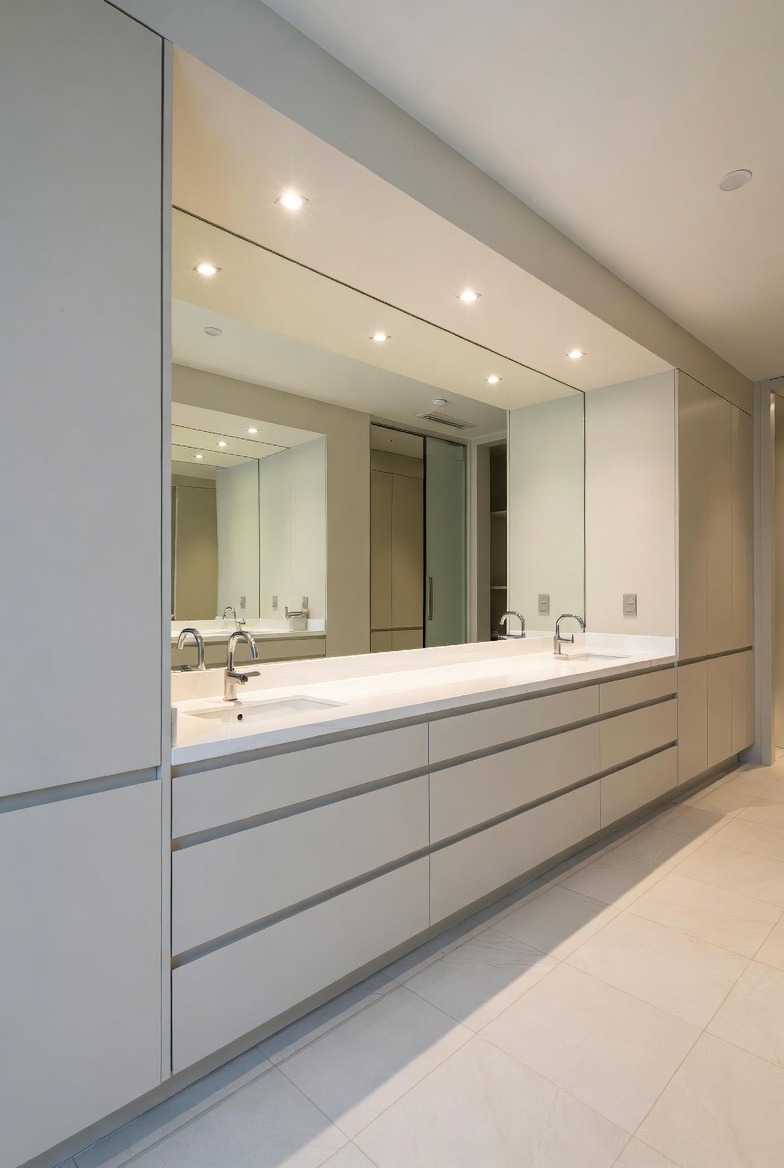 Wall-to-Wall Vanity for Maximum Functionality