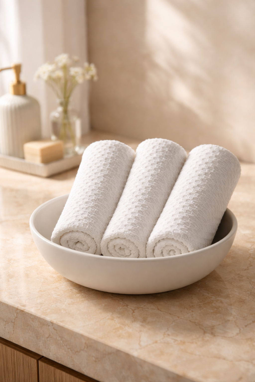 Artfully Rolled Premium Hand Towels