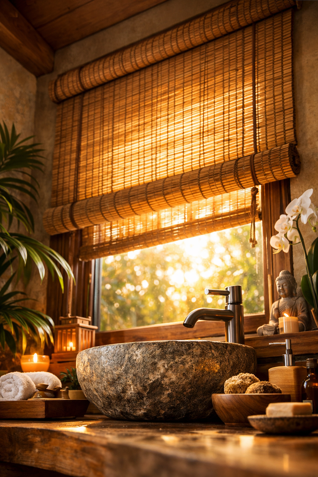 Bamboo Shades for a Natural, Spa-Like Feel