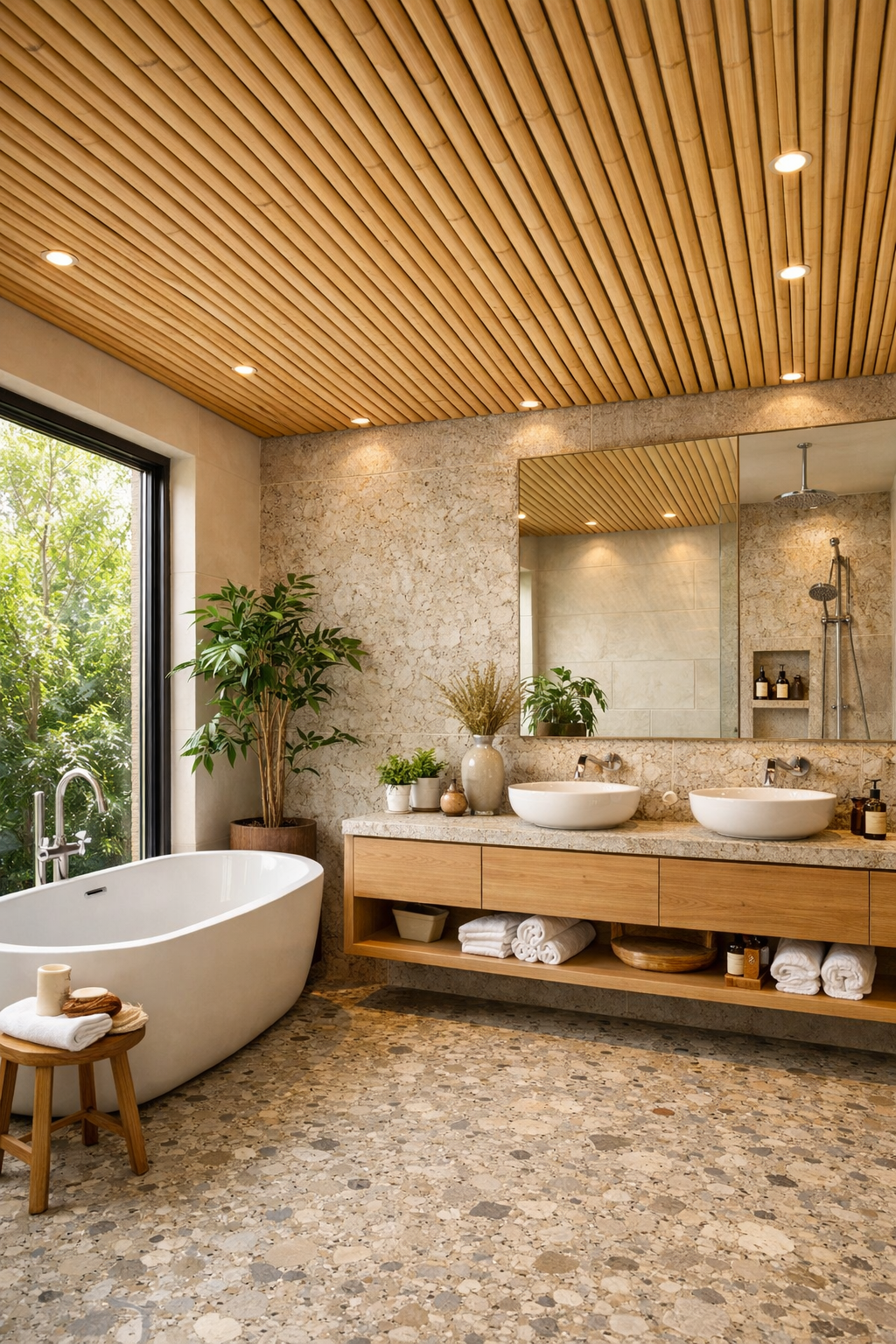 Bamboo Slats for Eco-Friendly Texture