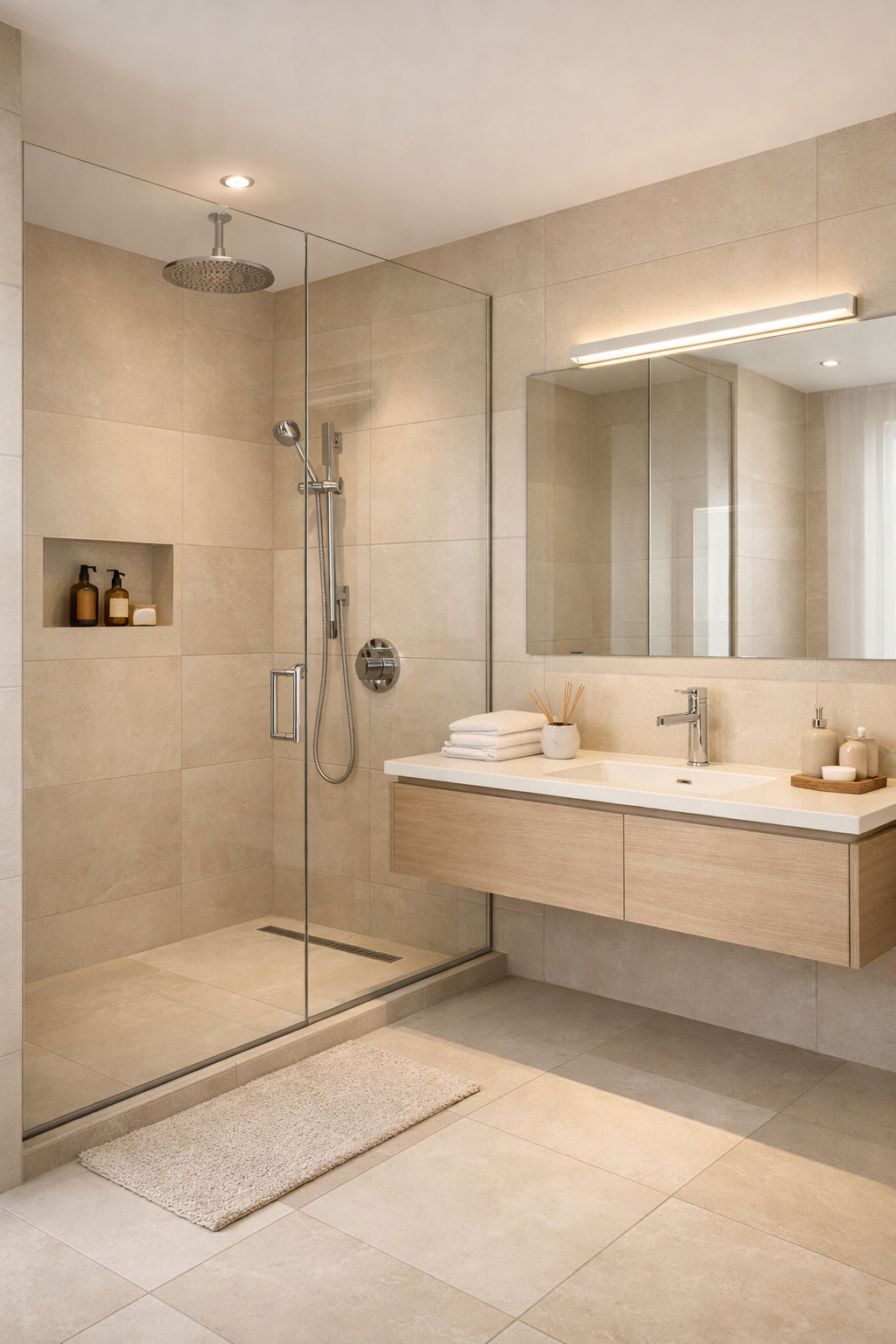 Beige Tiles for Subtle Elegance