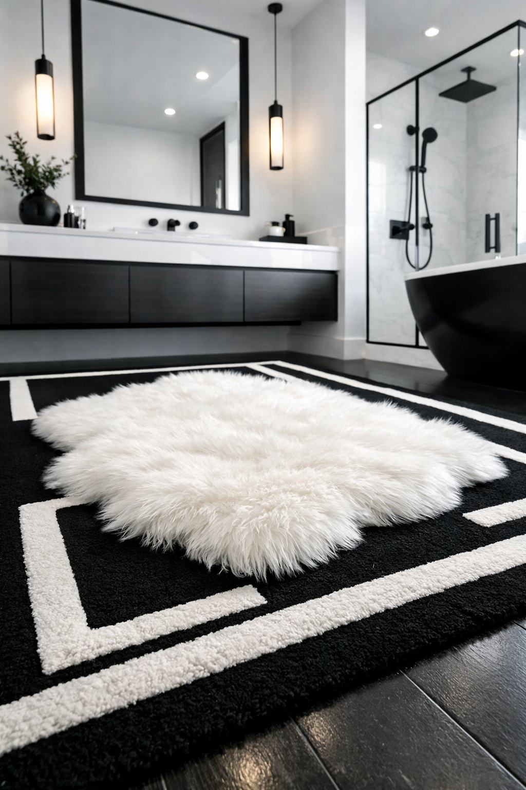 Black and White Contrast Layering