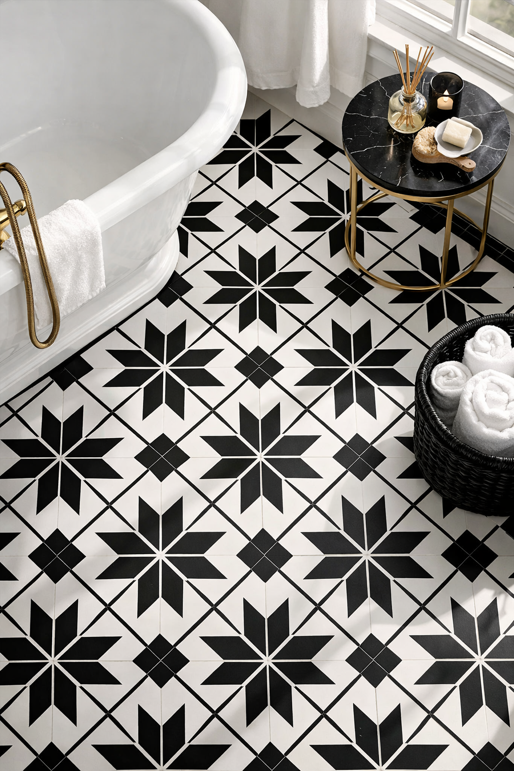 Black and White Tile Patterns for Visual Interest