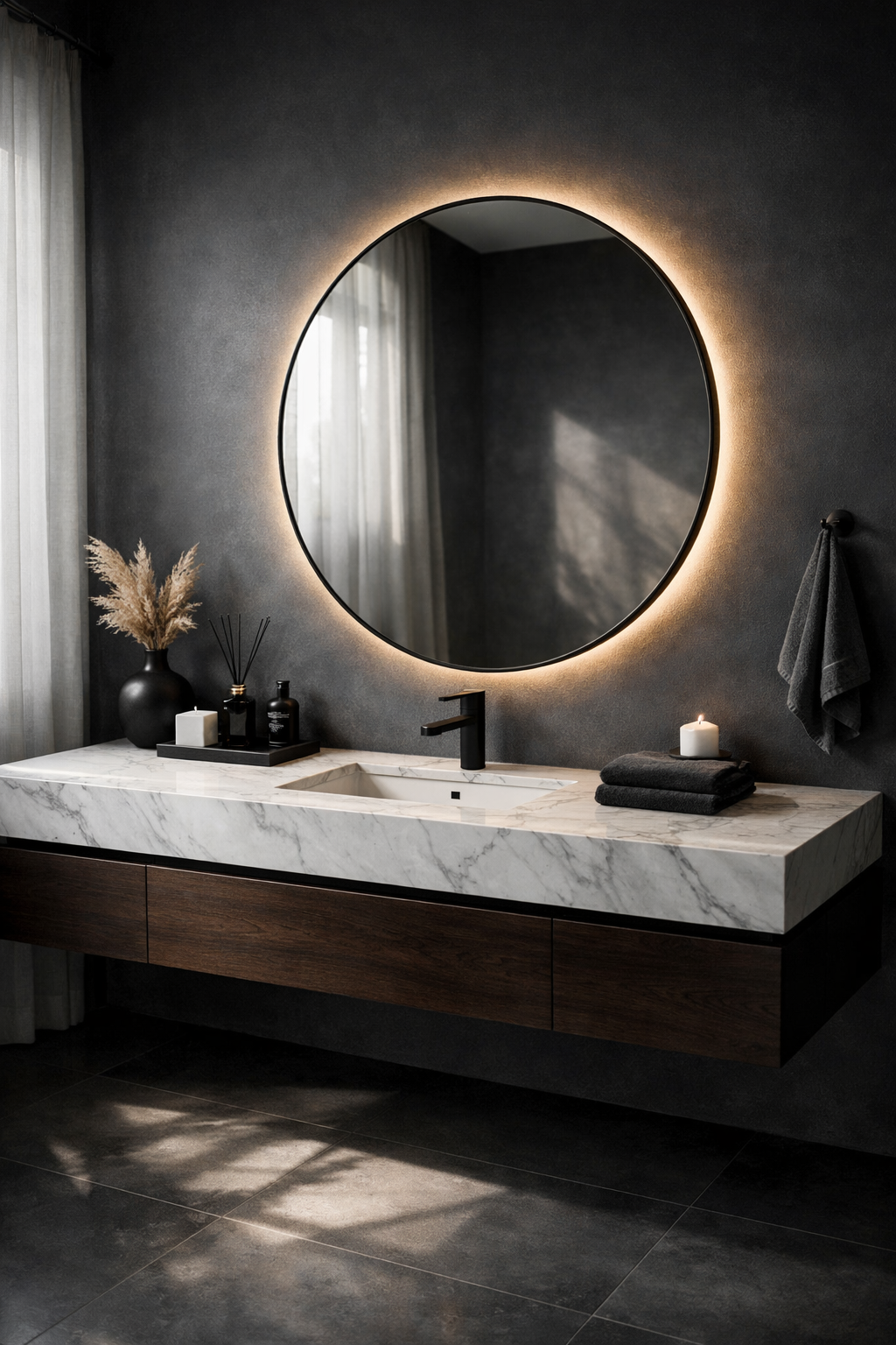 Charcoal Walls for a Sophisticated Foundation