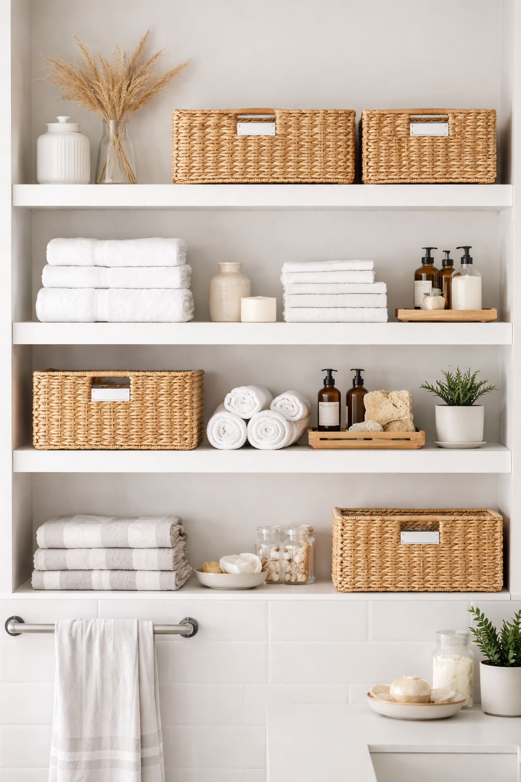Combined Open and Basket Storage for Practical Curation