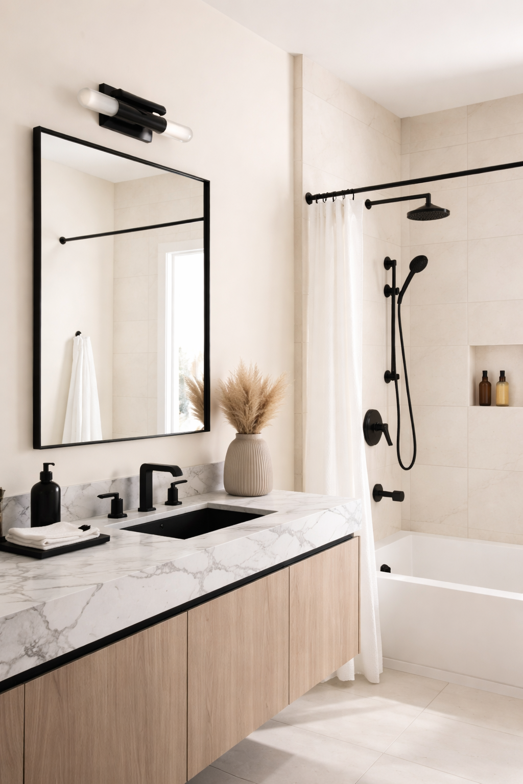 Cream and Black Contrast for Modern Style