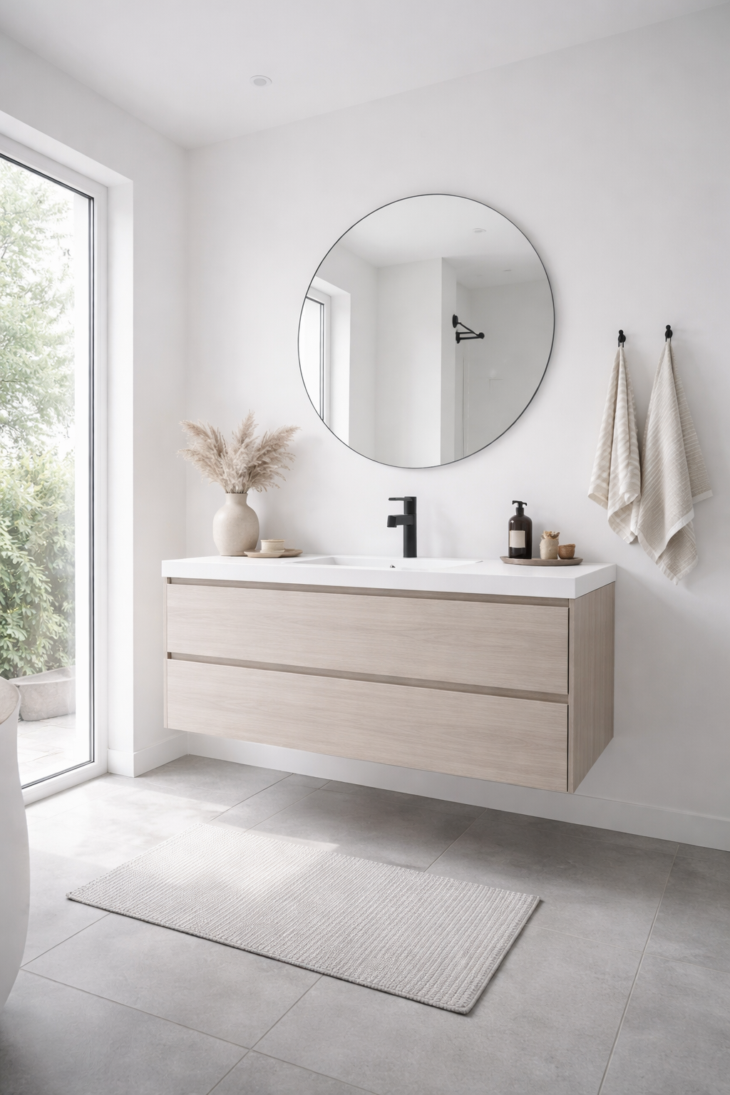 Crisp White Walls for a Clean Minimalist Base