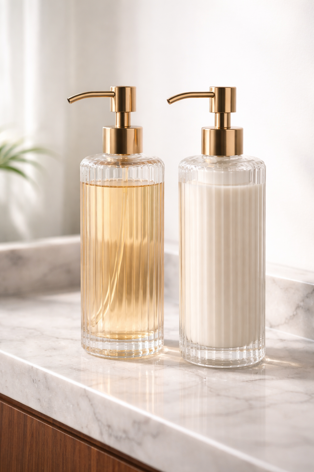 Crystal-Clear Glass Soap Dispensers