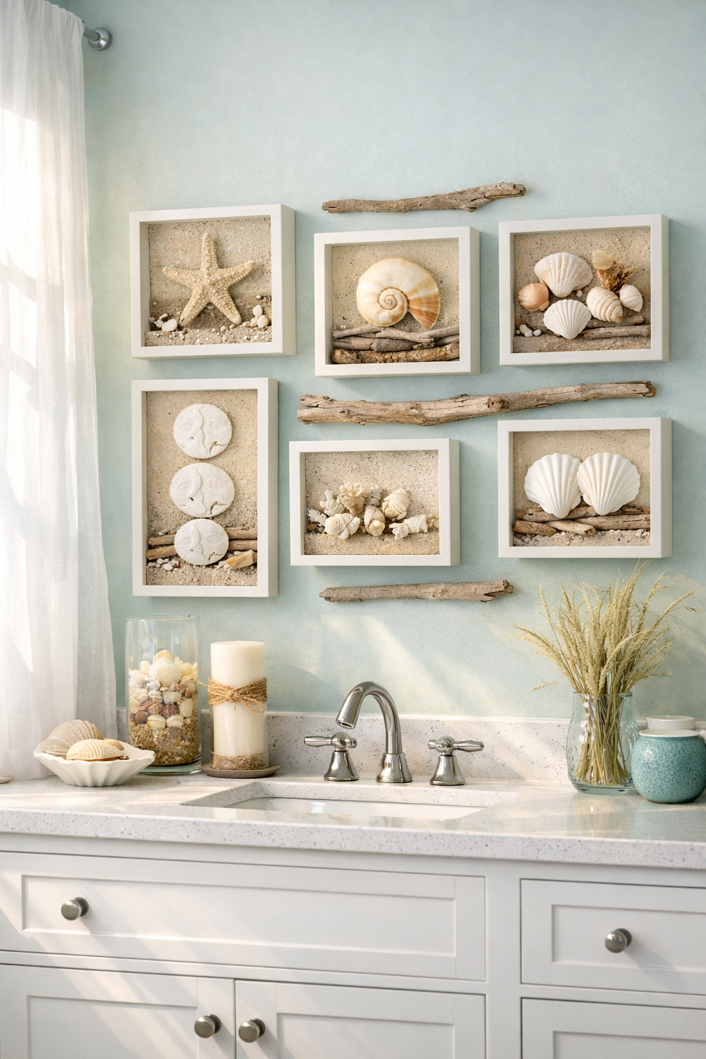 DIY Seashell Shadow Boxes for a Coastal Escape