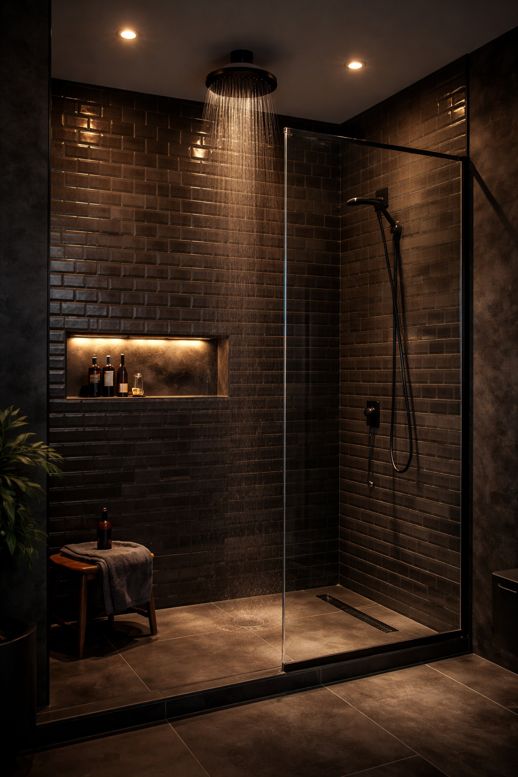 Dark Tile Showers That Make a Statement