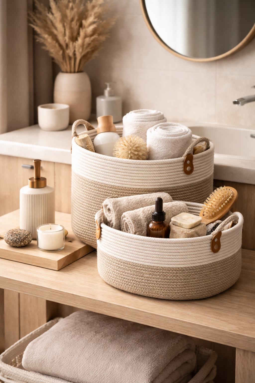 Decorative Rope Baskets for Textured Style