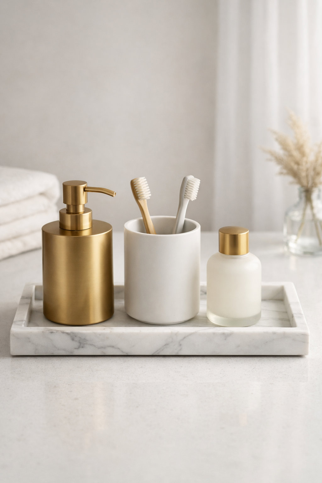 Elegant Marble Tray for Coordinated Essentials