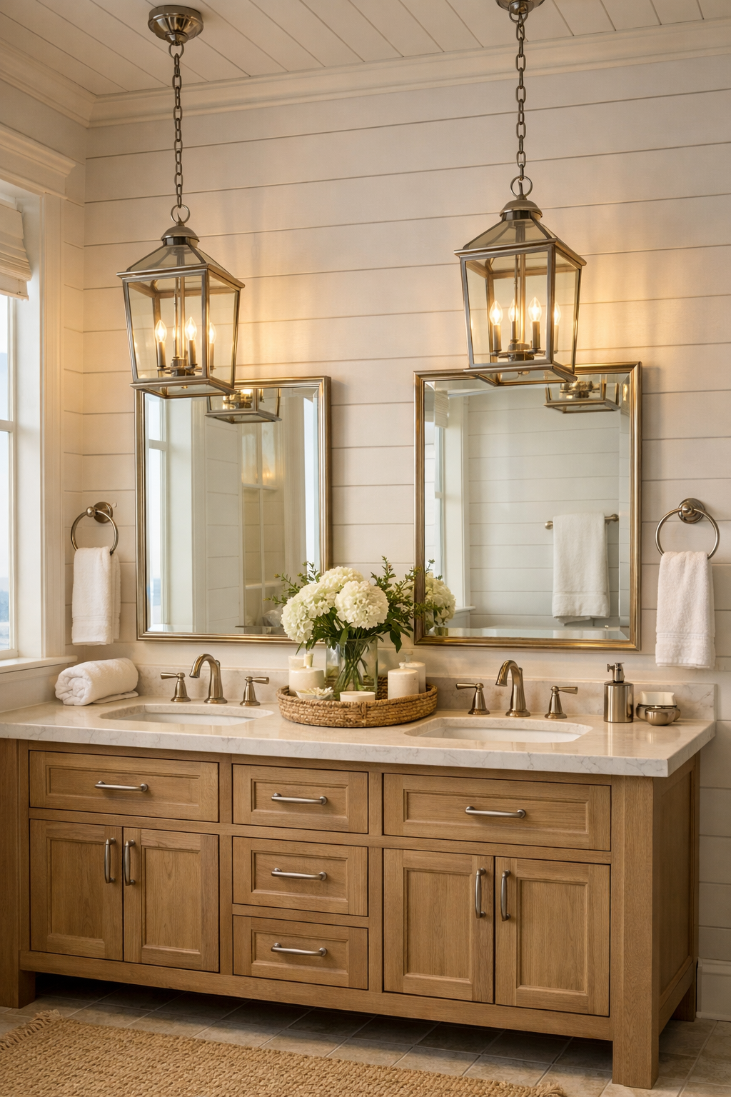 Farmhouse-Style Lighting with Coastal Airiness