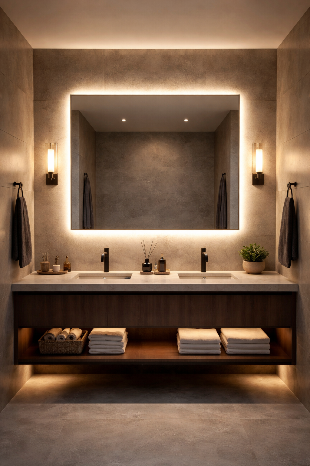 LED Mirrors with Subtle Illumination