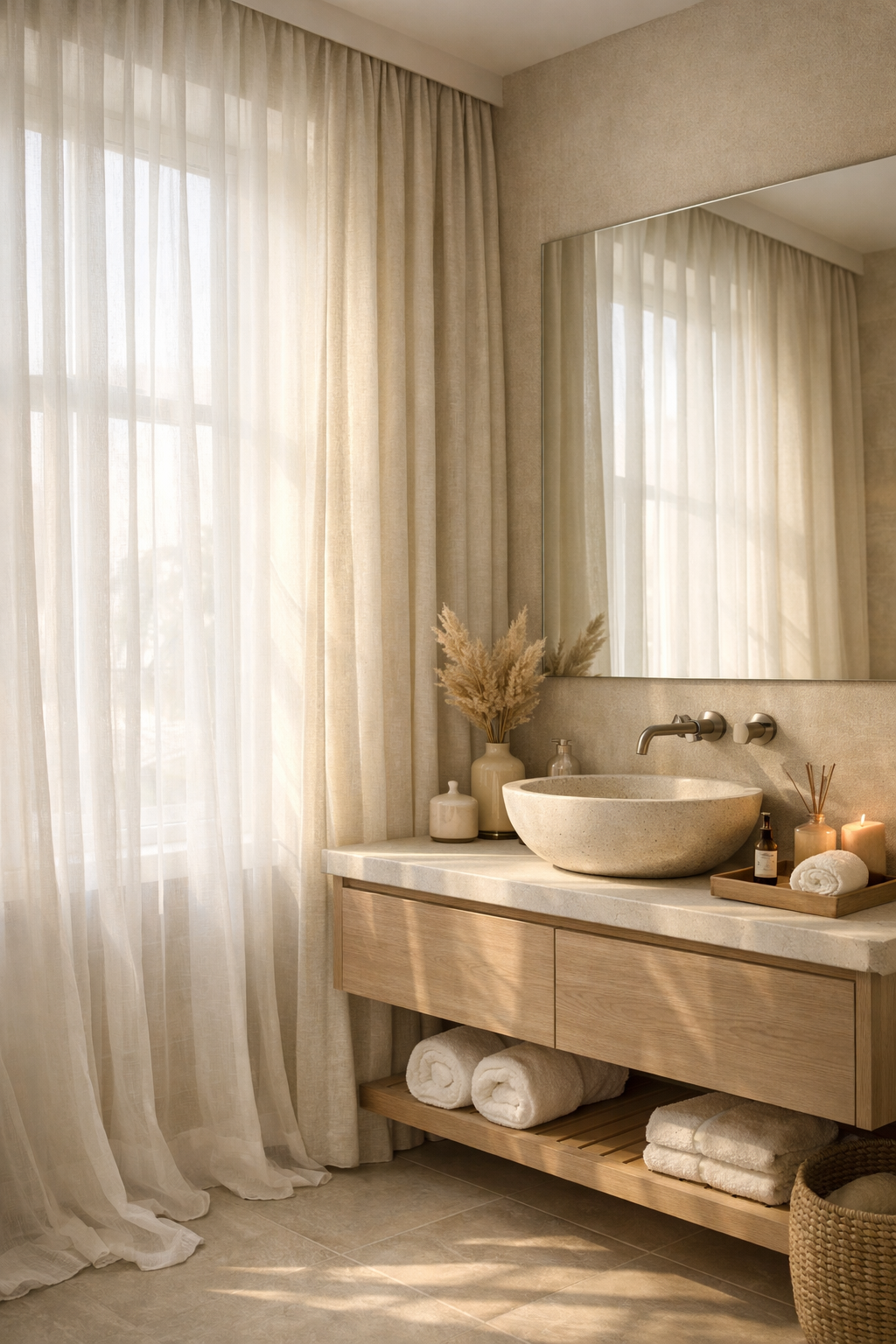Layered Sheer Curtains for Privacy and Depth