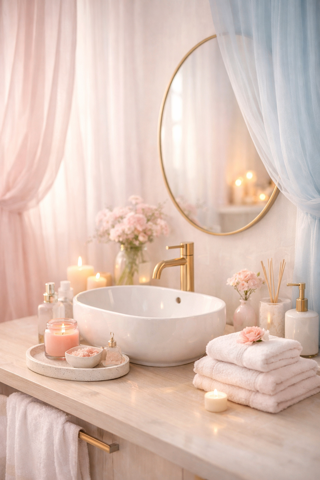 Light Pastel Sheer Curtains for a Soft Touch