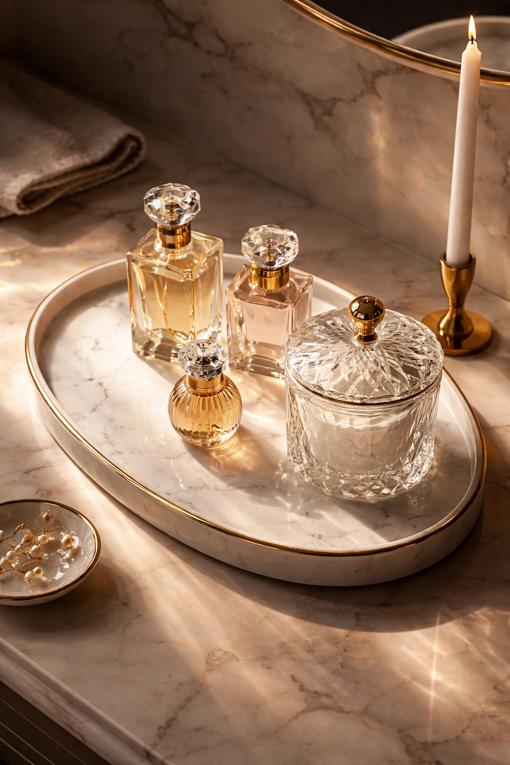 Marble Elegance with Metallic Accents