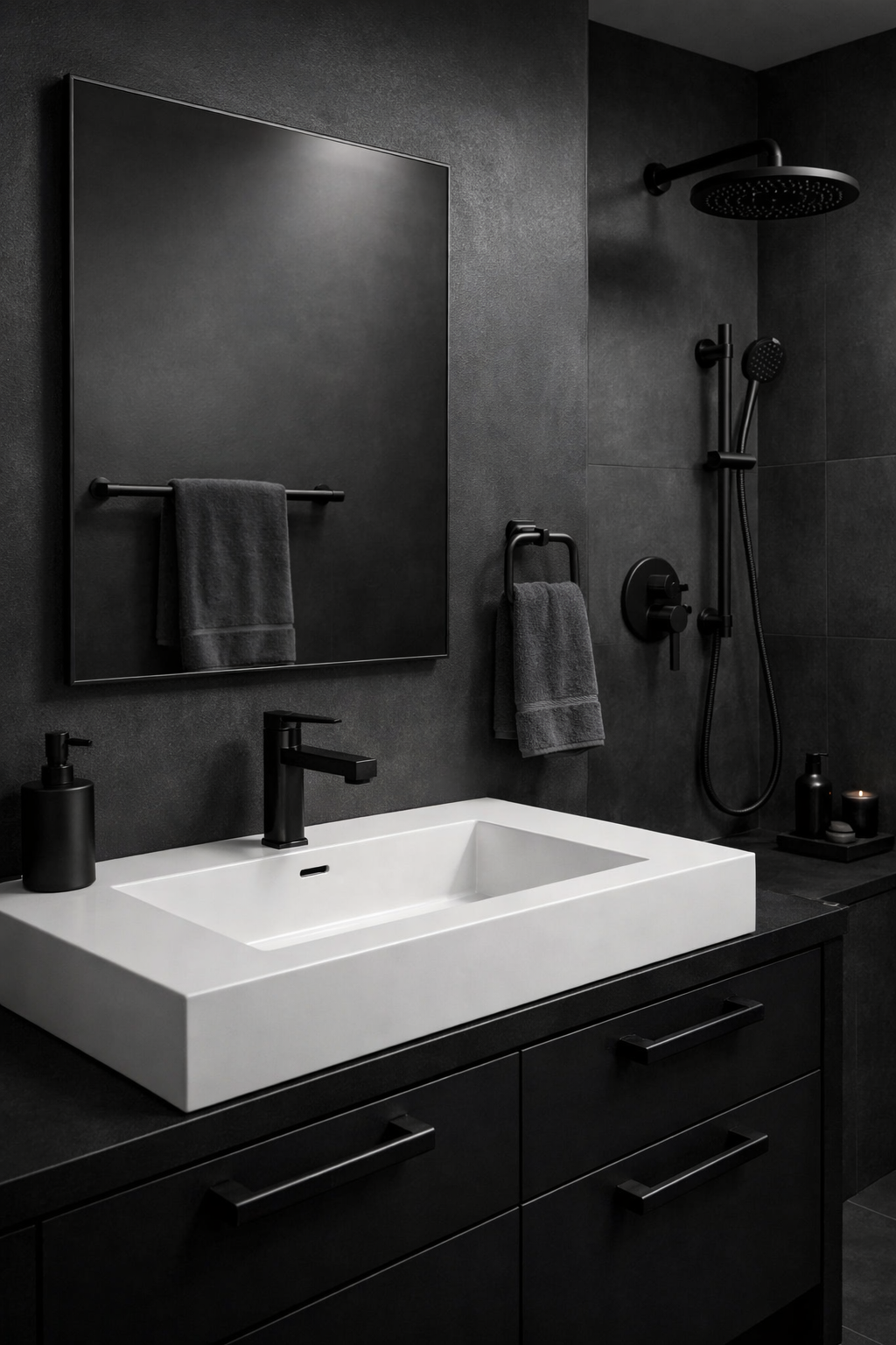 Matte Black Fixtures for a Contemporary Edge