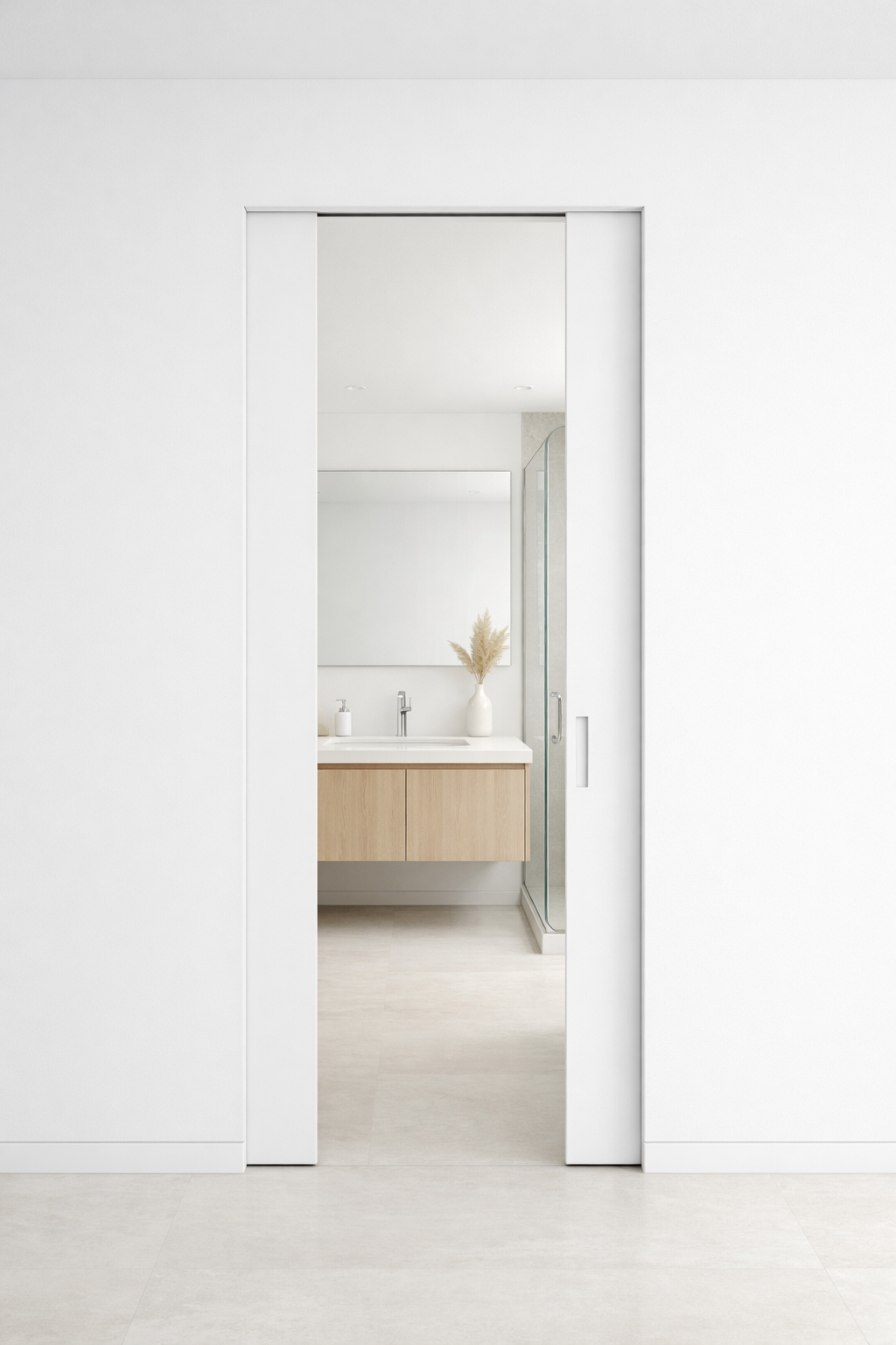 Minimalist Flush Pocket Door for a Seamless Look