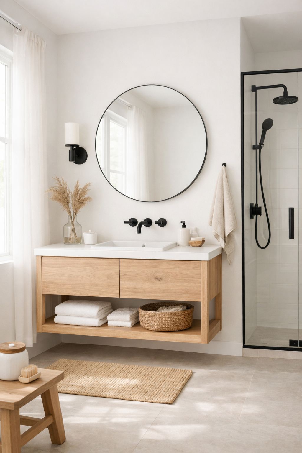 Minimalist White and Wood Scandinavian Style