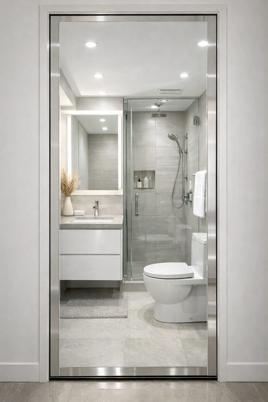 Mirrored Doors for Visual Expansion