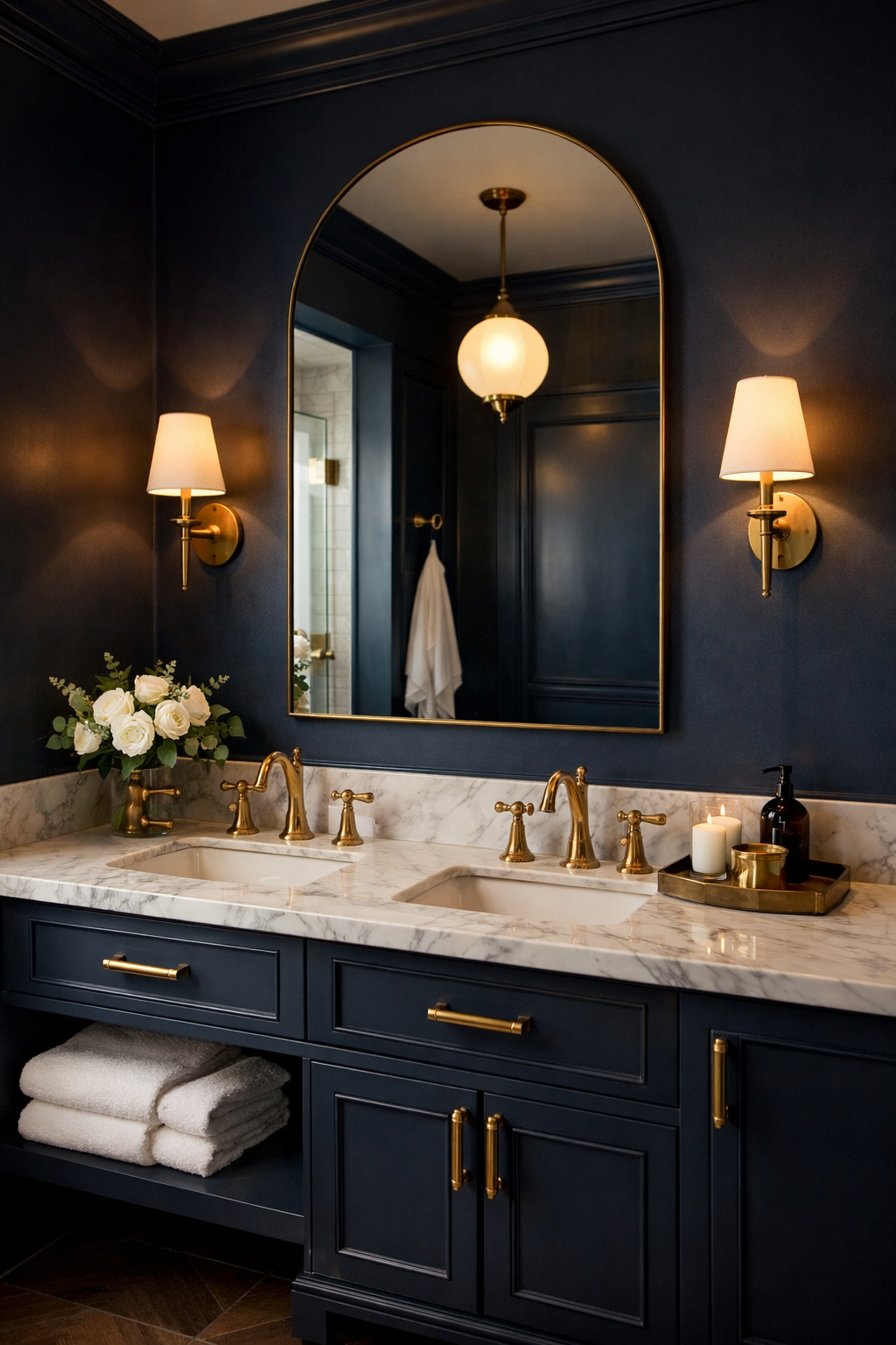 Navy Blue Bathrooms for Subtle Drama