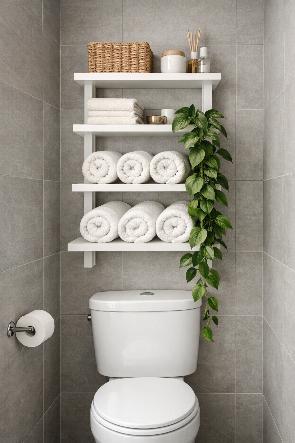 Over-the-Toilet Open Units for Underused Vertical Space