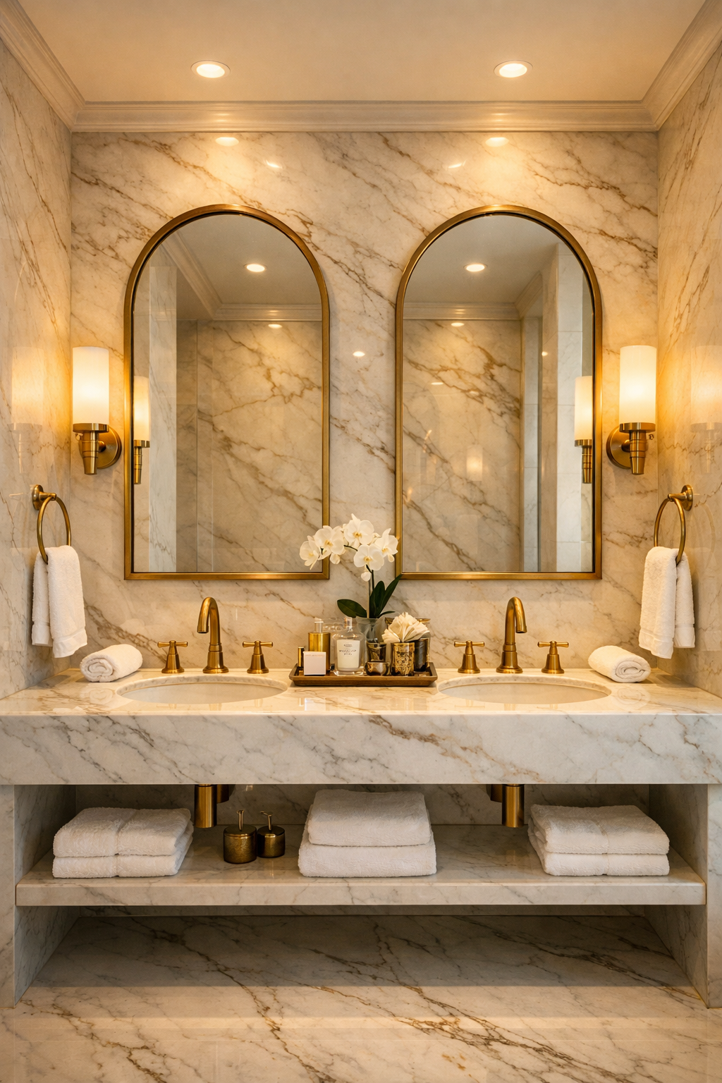 Pairing Brushed Brass with Marble Surfaces