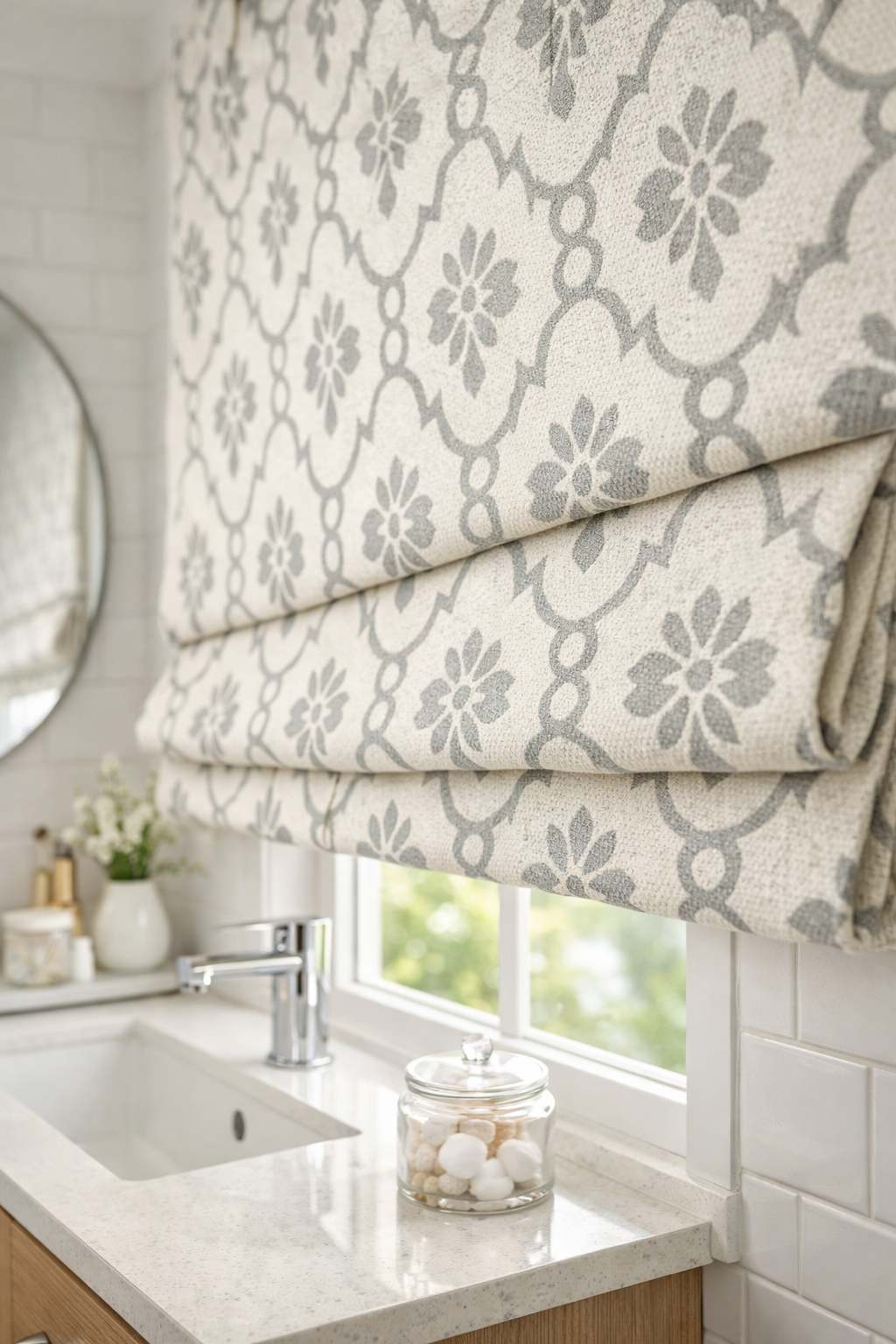 Patterned Roman Shades to Add Personality