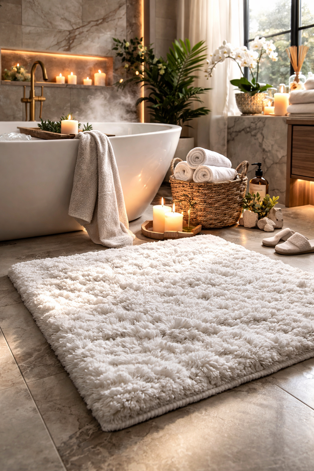 Plush Rugs for a Spa-Like Experience
