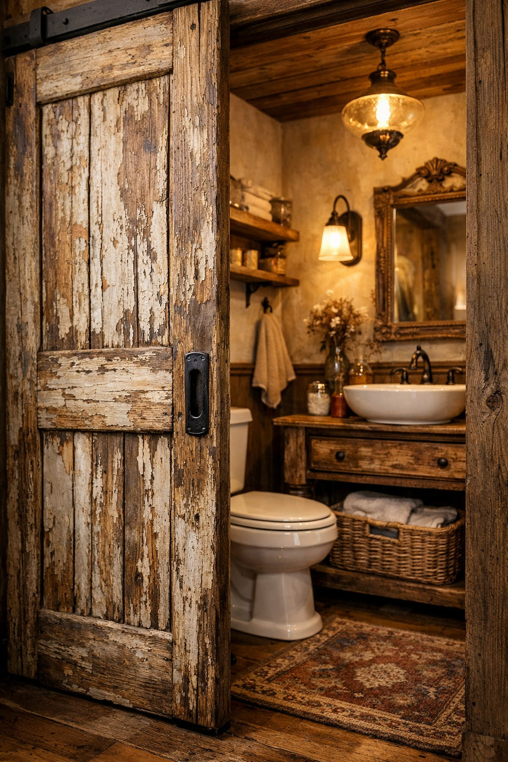 Rustic Sliding Pocket Door for Character