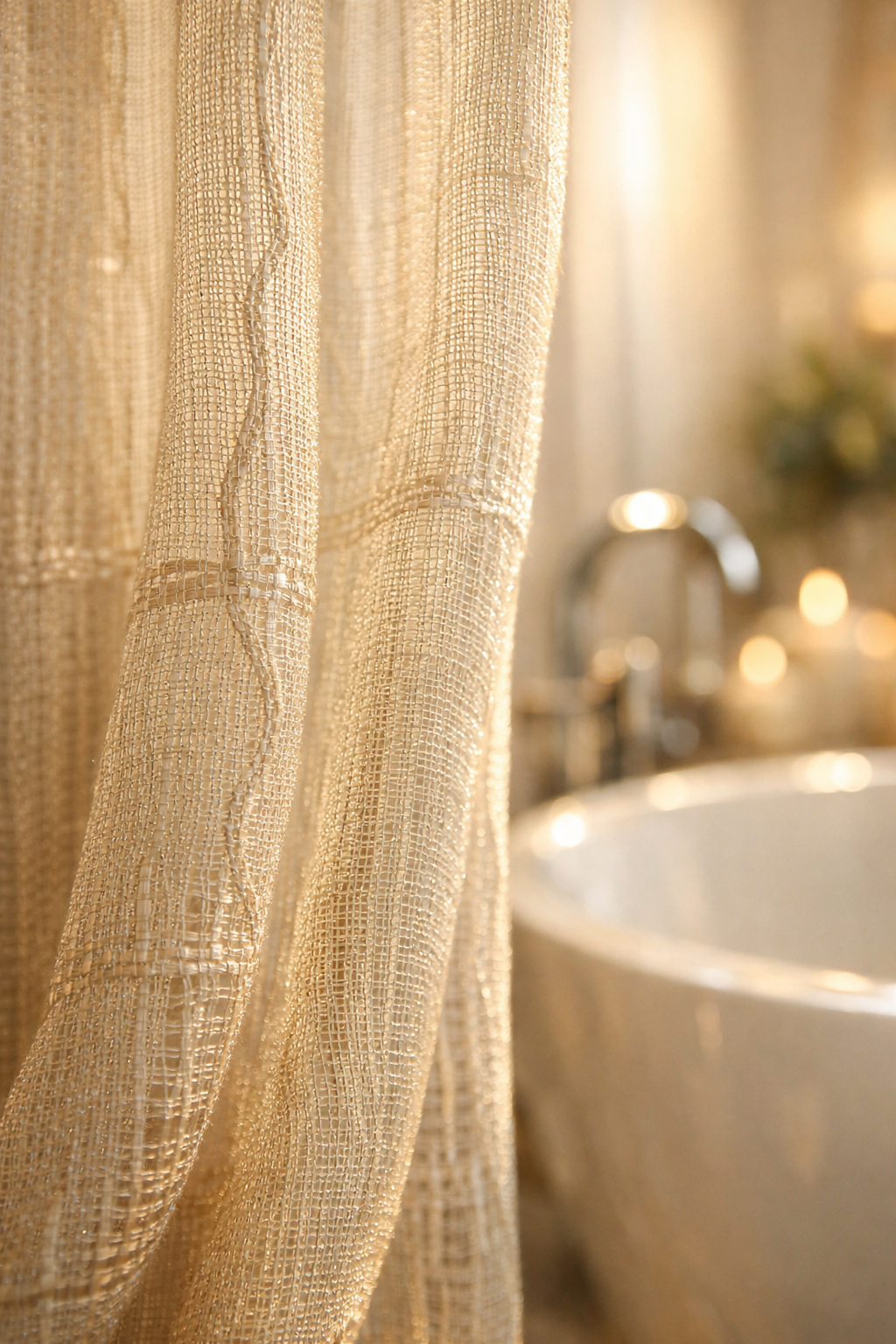 Sheer Curtains with Textured Fabrics