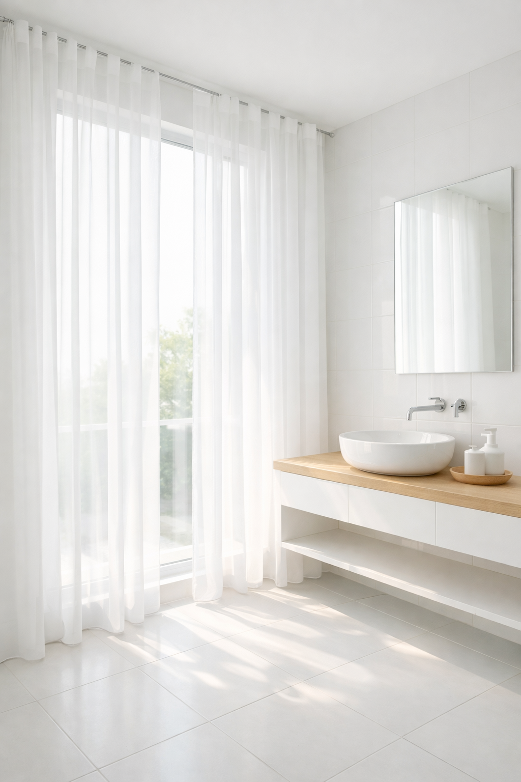 Soft White Sheer Curtains for a Minimalist Look