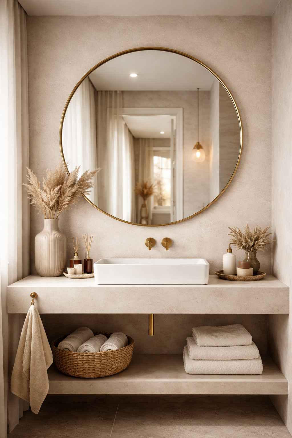 Statement Mirrors with Brass Frames