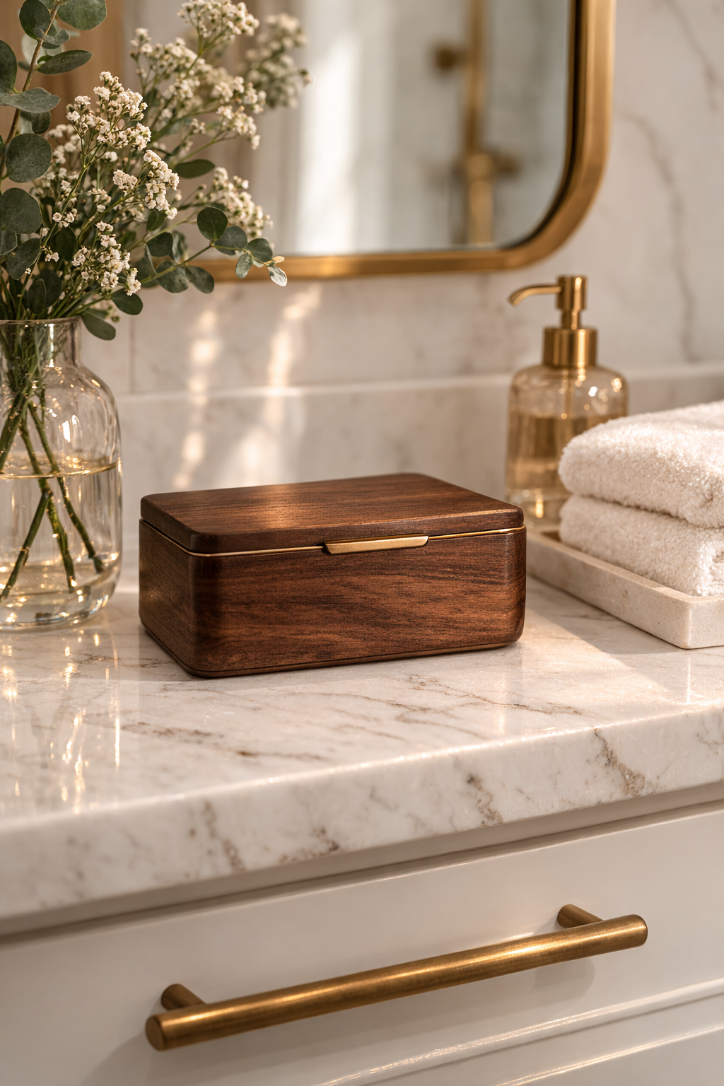 Subtle Brass or Wood Accent Box