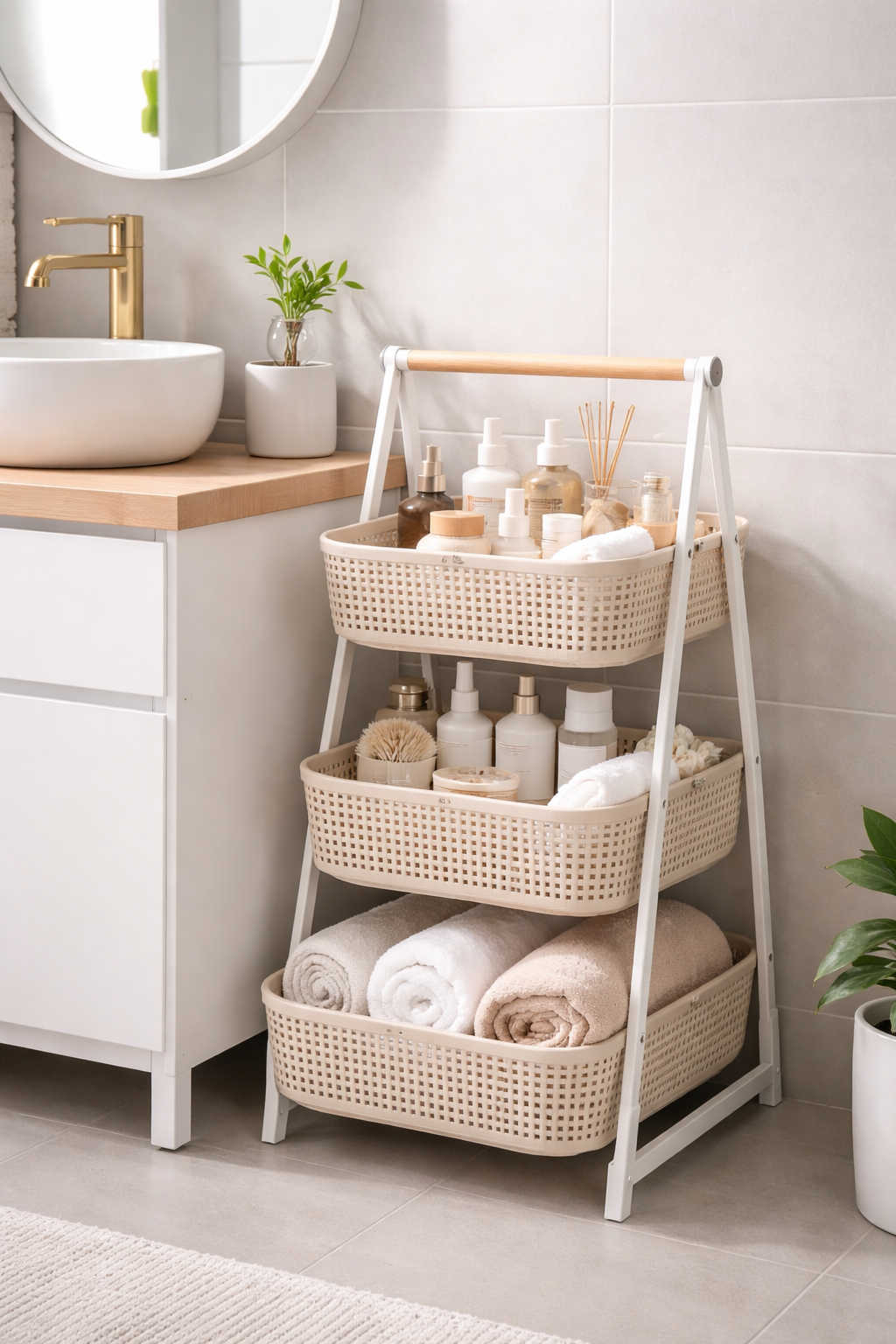 Tiered Basket Organizers for Vertical Efficiency