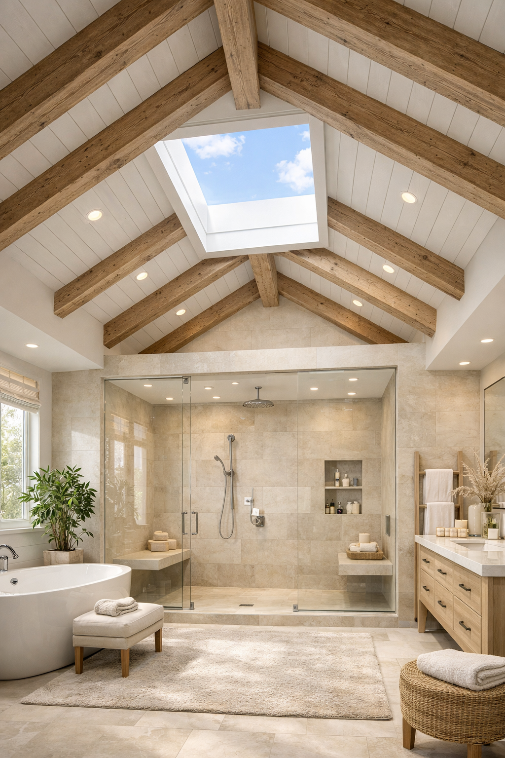 Vaulted Beams with Skylight Integration