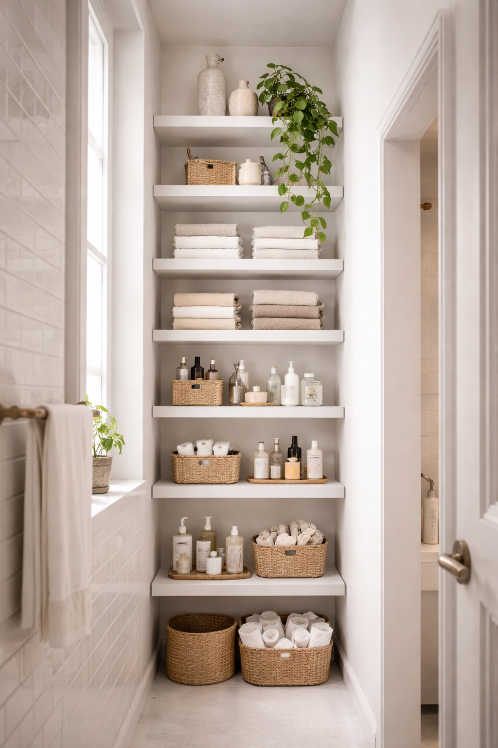 Vertical Floating Shelf Tower