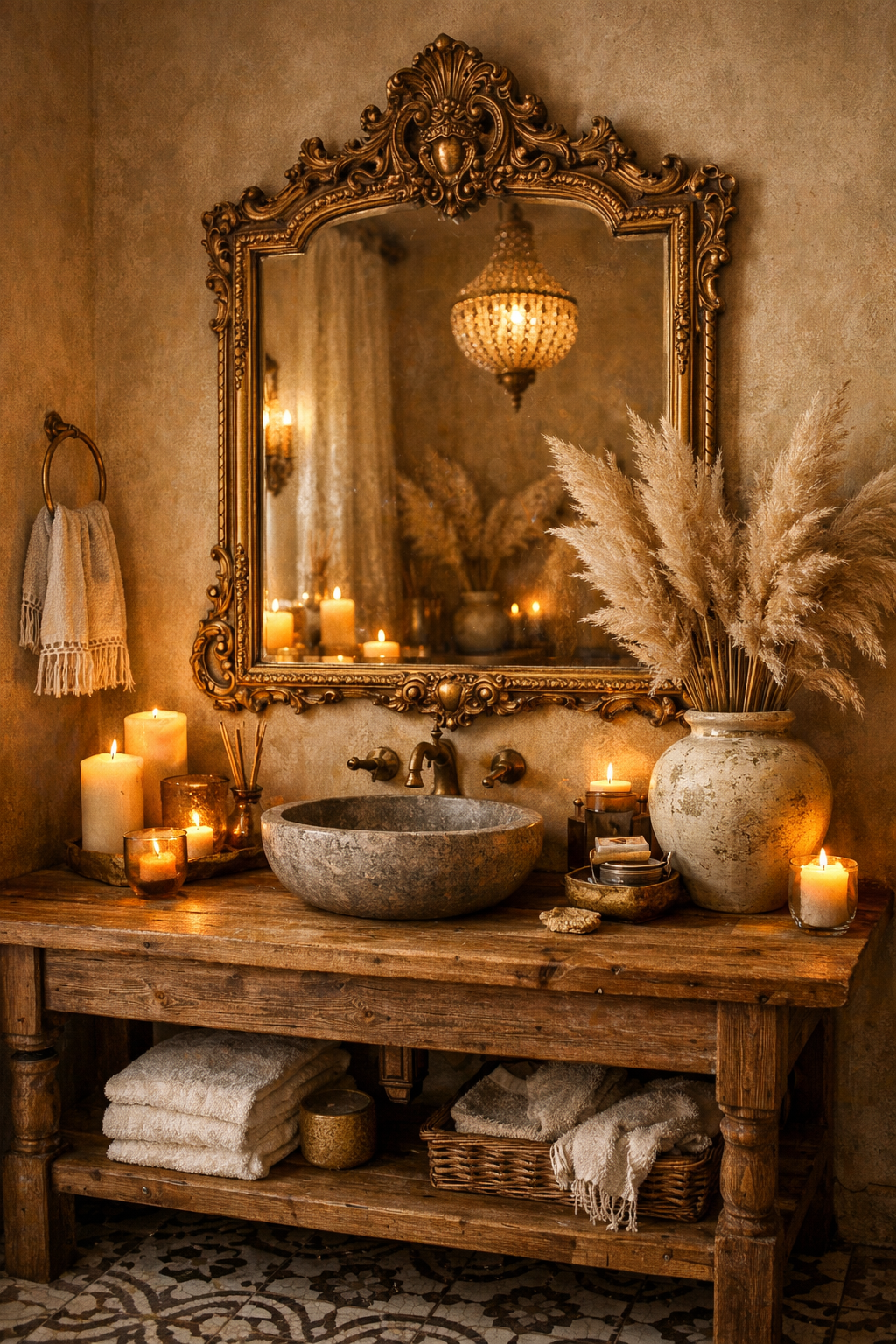 Vintage Mirrors with Ornate Frames