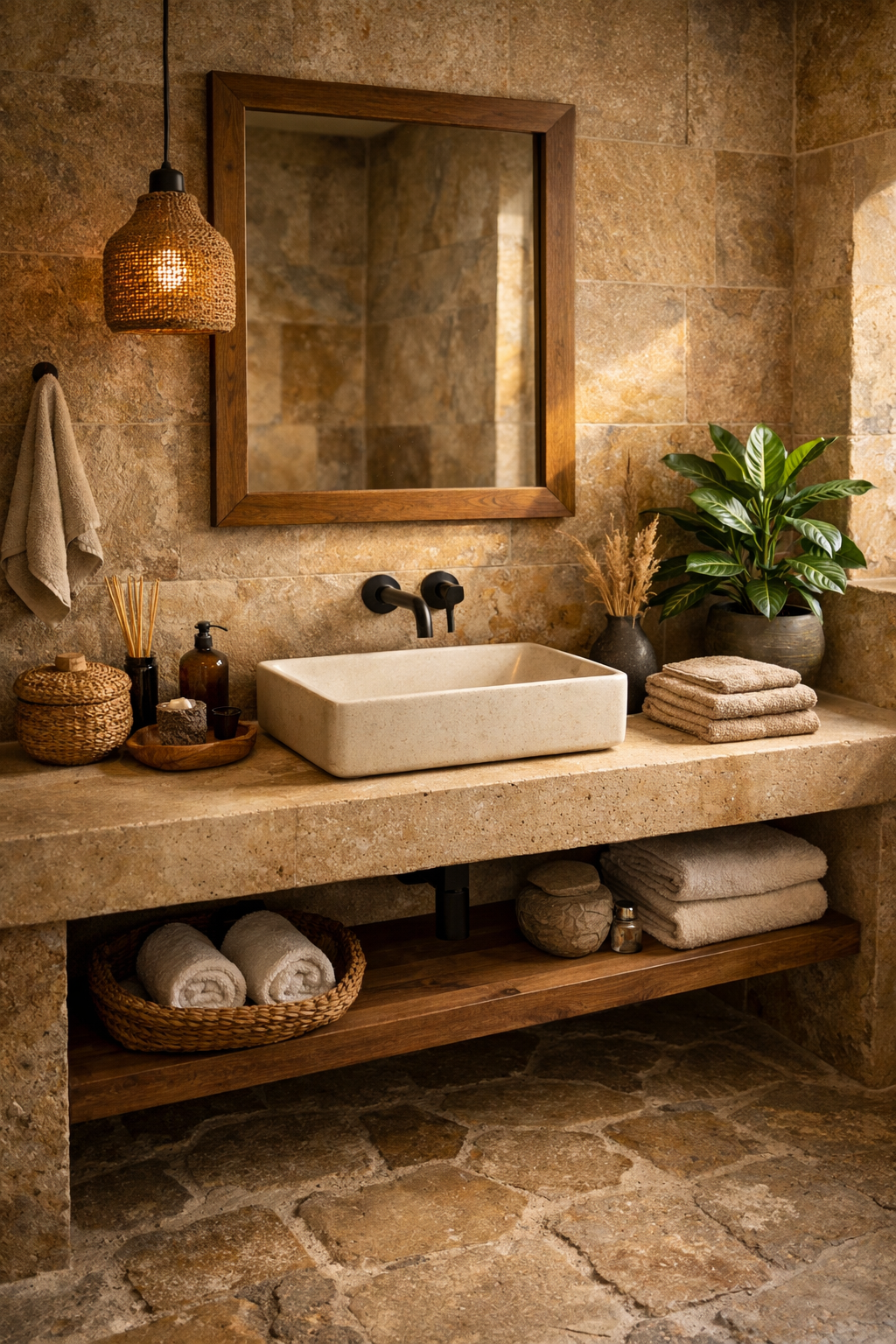 Warm Stone Surfaces for Natural Authenticity